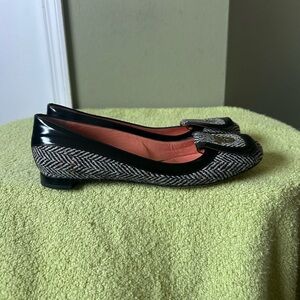 TO & CO Italy Elegant Black and Gray Women's Flats